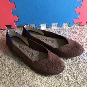 Rothy’s truffle python flats